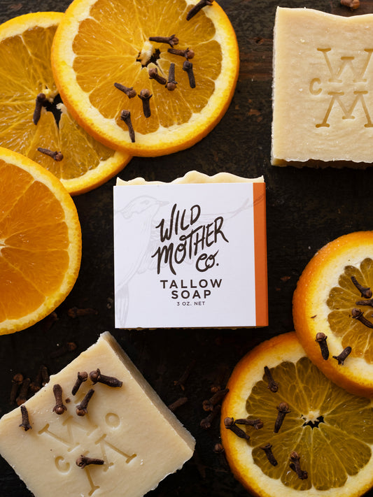 Orange Clove Tallow Soap Bar