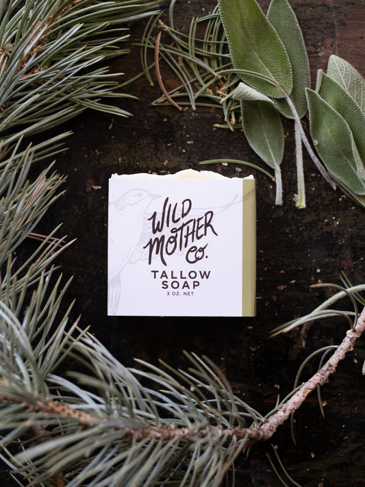 Pine & Sage Tallow Soap Bar